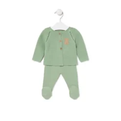 Conjunto de malha de bebé Tricot bruma