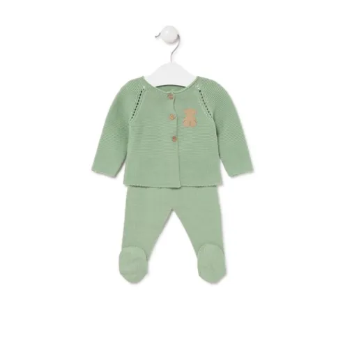 Conjunto de malha de bebé Tricot bruma
