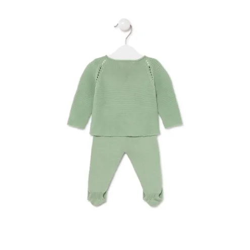 Conjunto de malha de bebé Tricot bruma