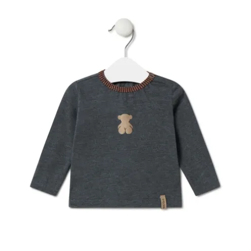 Conjunto de menina às riscas e liso Black cor-de-laranja