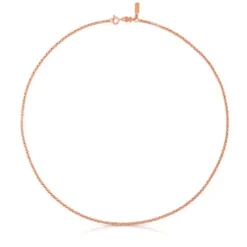 Corrente média banhada a ouro rosa de 18 K sobre prata, 50 cm, TOUS Hand