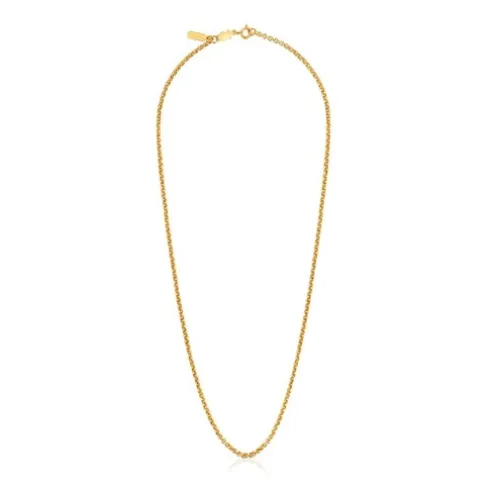 Corrente média banhada a ouro de 18 K sobre prata com bolas de 50 cm TOUS Chain