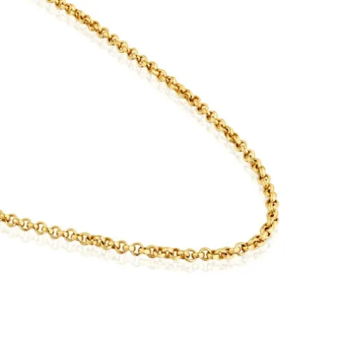 Corrente média banhada a ouro de 18 K sobre prata com bolas de 50 cm TOUS Chain