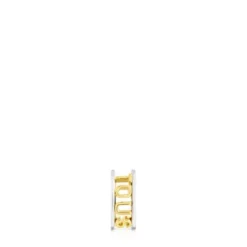 Earcuff em prata e prata vermeil Logo