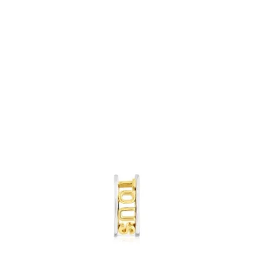 Earcuff em prata e prata vermeil Logo