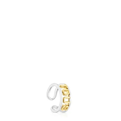 Earcuff em prata e prata vermeil Logo