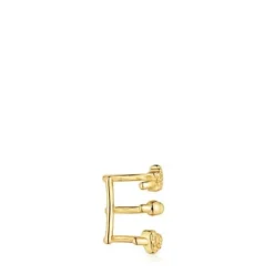 Earcuff espiral banhado a ouro de 18 K sobre prata TOUS Grain