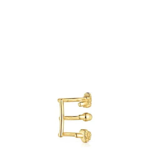 Earcuff espiral banhado a ouro de 18 K sobre prata TOUS Grain