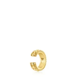 Earcuff triplo banhado a ouro de 18 K sobre prata Gloss