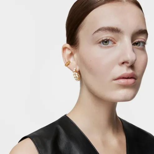 Earcuff triplo banhado a ouro de 18 K sobre prata Gloss