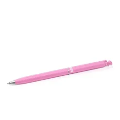 Esferográfica cromada na cor rosa com urso Bold Bear