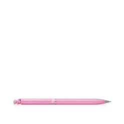 Esferográfica cromada na cor rosa com urso Bold Bear