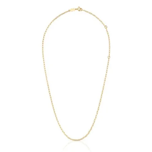 Gargantilha banhada a ouro de 18 K sobre prata com argolas ovais 50 cm TOUS Basics