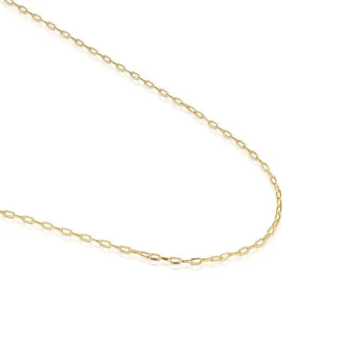 Gargantilha banhada a ouro de 18 K sobre prata com argolas ovais 50 cm TOUS Basics
