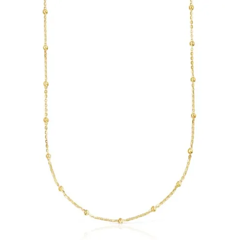 Gargantilha banhada a ouro de 18 K sobre prata com bolas intercaladas TOUS Basics
