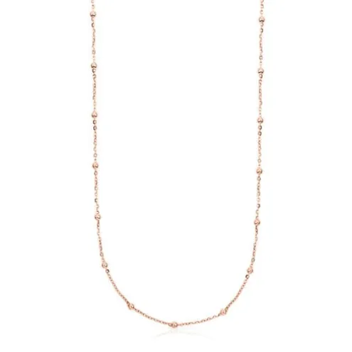 Gargantilha banhada a ouro rosa de 18 K sobre prata e bolas TOUS Chain