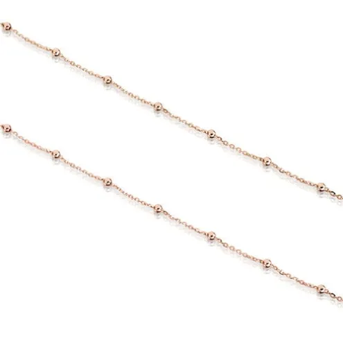 Gargantilha banhada a ouro rosa de 18 K sobre prata e bolas TOUS Chain