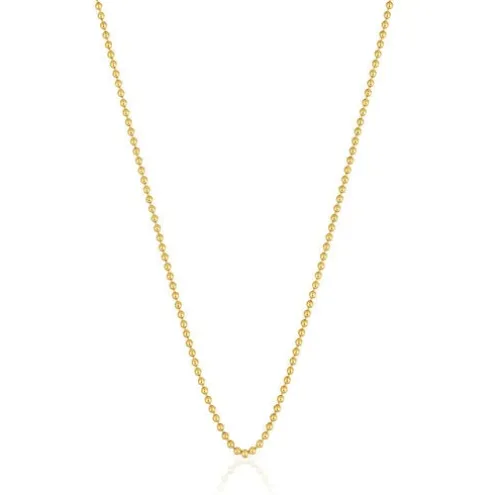 Gargantilha banhada a ouro de 18 K sobre prata com bolas 45 cm TOUS Basics
