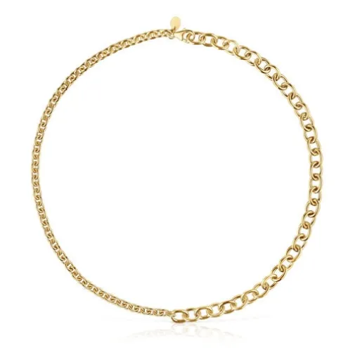 Gargantilha banhada a ouro de 18 K sobre prata, corrente 43 cm, TOUS Calin