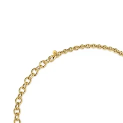 Gargantilha banhada a ouro de 18 K sobre prata, corrente 43 cm, TOUS Calin