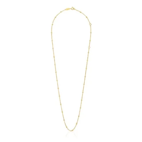 Gargantilha banhada a ouro de 18 K sobre prata com bolas intercaladas 60 cm TOUS Basics