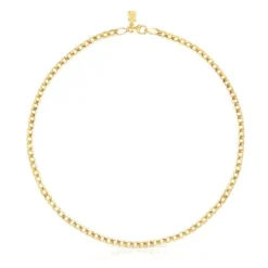 Gargantilha barbada banhada a ouro de 18 K sobre prata TOUS Chain