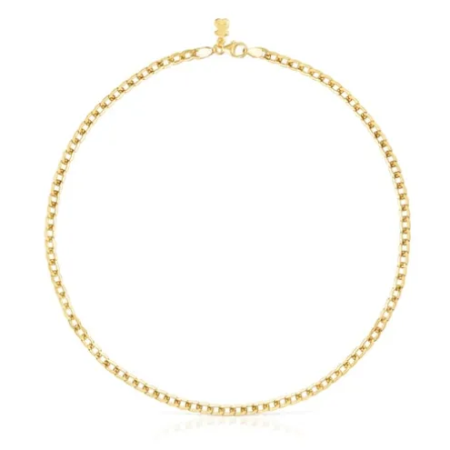 Gargantilha barbada banhada a ouro de 18 K sobre prata TOUS Chain