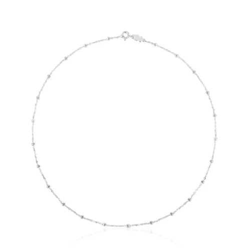 Gargantilha bolinhas em prata, 44 cm, TOUS Chain