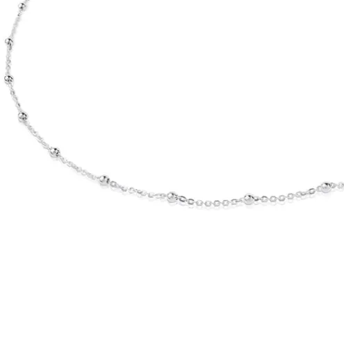 Gargantilha bolinhas em prata, 44 cm, TOUS Chain