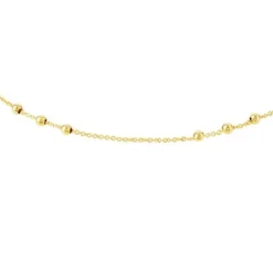 Gargantilha em ouro com 8 grupos de bolas intercaladas, 45 cm, TOUS Chain