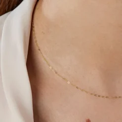 Gargantilha em ouro com argolas ovais, 40 cm, TOUS Chain