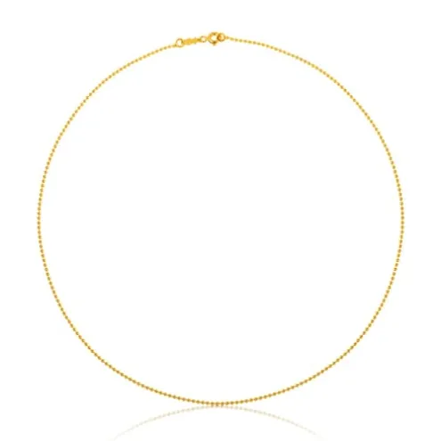 Gargantilha em ouro de bolas de 1,2 mm, 45 cm, TOUS Chain