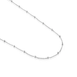 Gargantilha em prata com bolas intercaladas 60 cm TOUS Basics