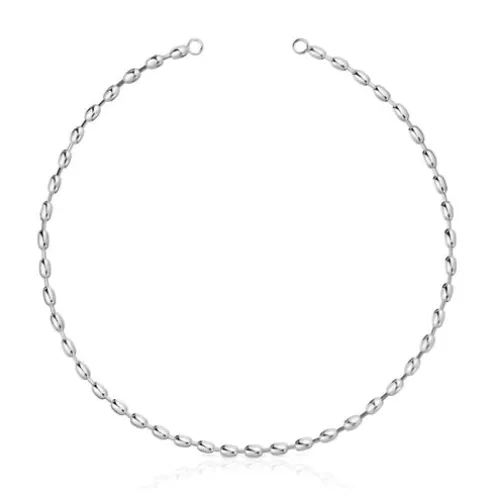 Gargantilha em prata com motivos de bola 42 cm Hold Oval
