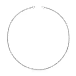 Gargantilha Hold em Prata de argola pequena, 42 cm.