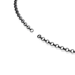 Gargantilha Hold em Prata dark silver, 42 cm.