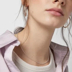 Gargantilha TOUS Chain em Prata com bolas de 2,2 mm, 40 cm.