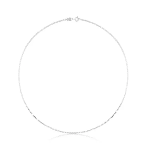 Gargantilha TOUS Chain em Prata semirrígida, 45 cm.