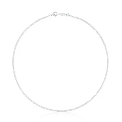 Gargantilha TOUS Chain em Prata com argolas redondas, 40 cm.