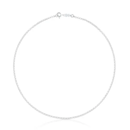 Gargantilha TOUS Chain em Prata com argolas redondas, 40 cm.