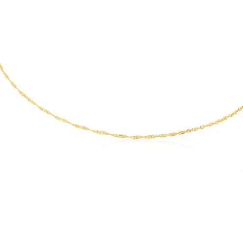 Gargantilha TOUS Chain em Ouro em espiral, 45 cm.