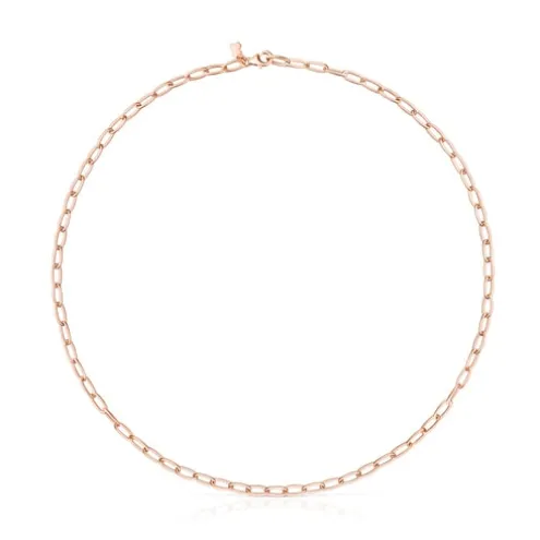 Gargantilha TOUS Chain oval em Prata vermeil rosa