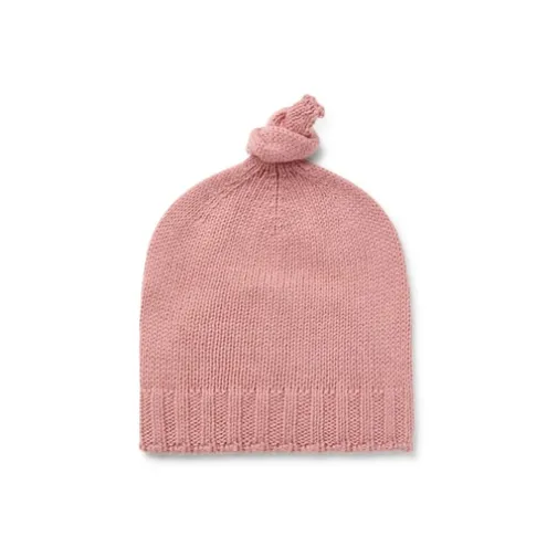 Gorro com nó de bebé Tricot cor-de-rosa