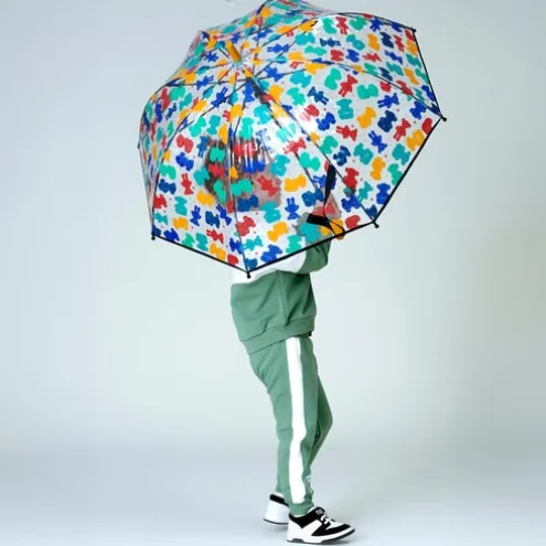 Guarda-chuva médio transparente Ursos multicolor