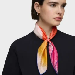 Lenço quadrado laranja TOUS Tulip