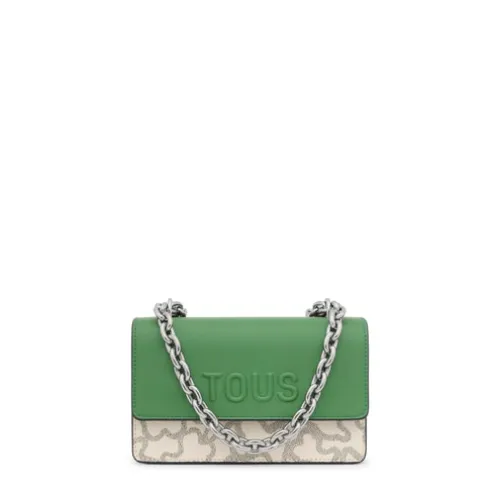 Mala de tiracolo pequena com aba toupeira e verde Kaos Icon