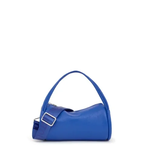 Mala Duffle pequena em pele azul-elétrico TOUS Miranda