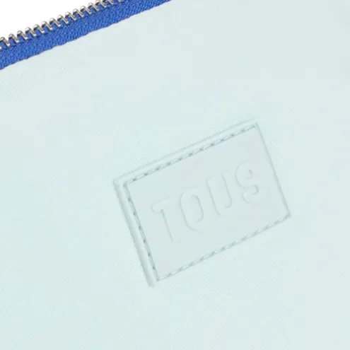 Mala Duffle pequena em pele azul-elétrico TOUS Miranda