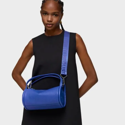 Mala Duffle pequena em pele azul-elétrico TOUS Miranda
