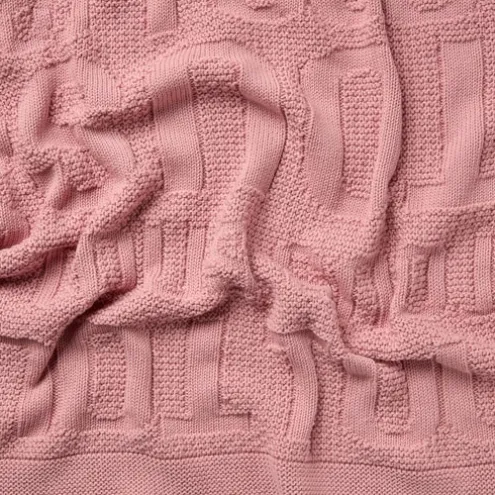 Manta de bebé Nilo logótipo TOUS cor-de-rosa